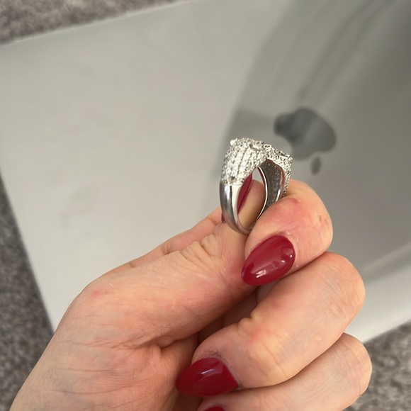 925 Sterling silver ring with cubic zirconia stones - Picture 4 of 4